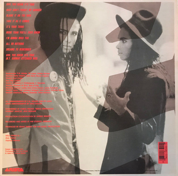 Milli Vanilli : Girl You Know It's True (LP, Album, M/Print, All)