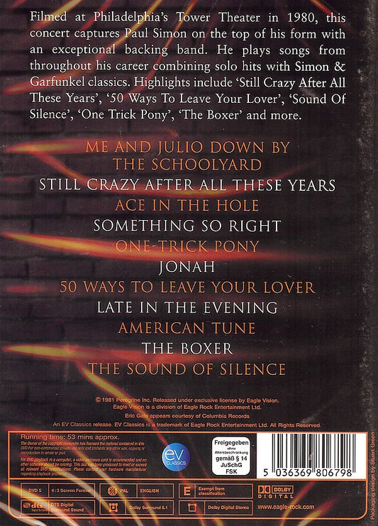 Paul Simon : Live From Philadelphia (DVD-V, RE, PAL, All)