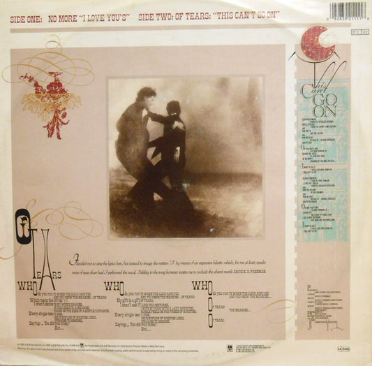 The Lover Speaks : No More "I Love You's" (12")