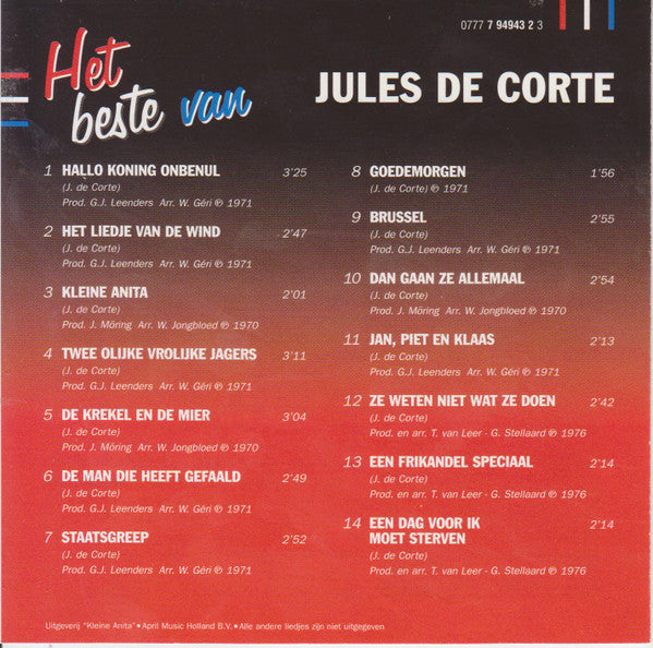 Jules De Corte : Het Beste Van (CD, Comp)