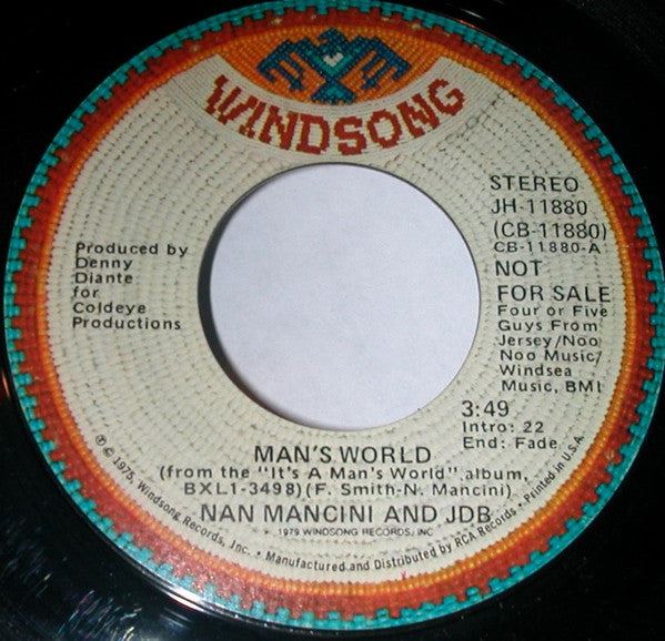 Nan Mancini & Johnny's Dance Band : Man's World (7", Mono, Promo)