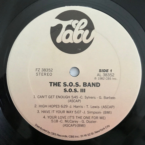 The S.O.S. Band : S.O.S. III (LP, Album, Ter)