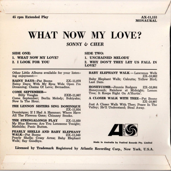 Sonny & Cher : What Now My Love (7", EP)