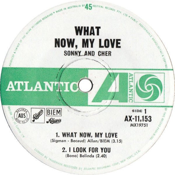 Sonny & Cher : What Now My Love (7", EP)