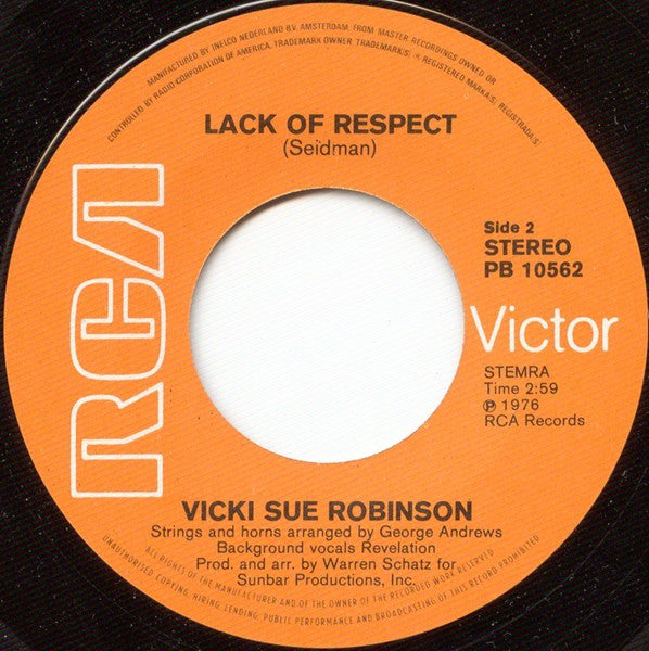 Vicki Sue Robinson : Turn The Beat Around (7")