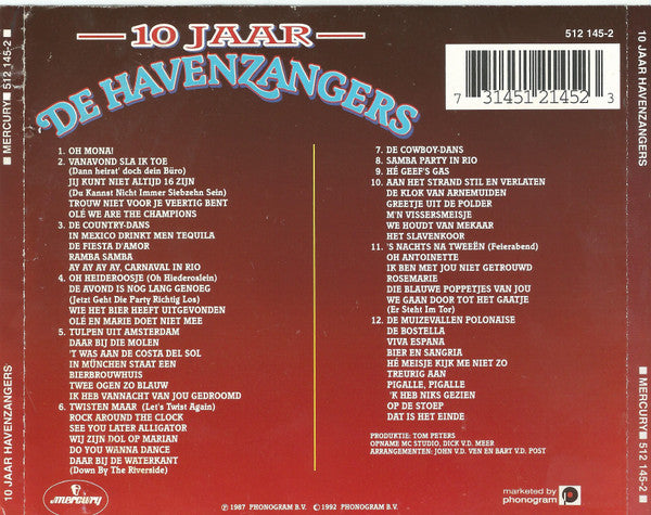 De Havenzangers : 10 Jaar (CD, Album, RE)