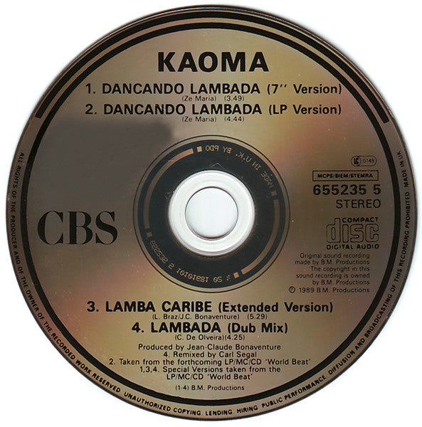 Kaoma : Dancando Lambada (CD, Maxi)