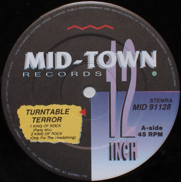 Turntable Terror : King Of Rock (12")
