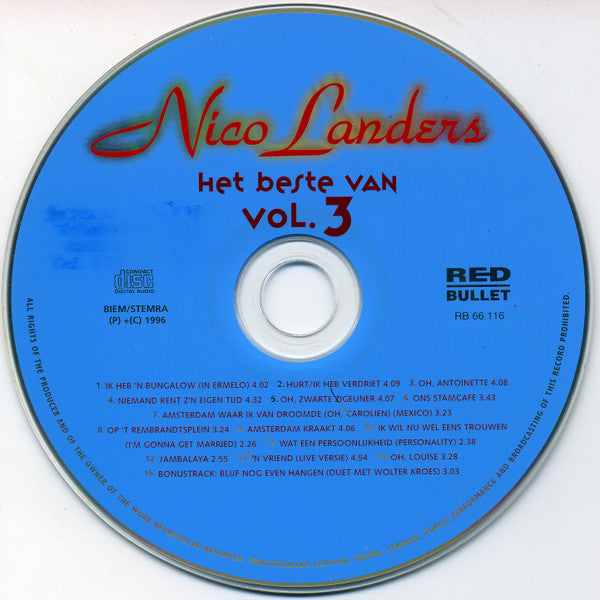 Nico Landers : Het Beste Van Vol. 3 (CD)