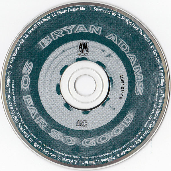 Bryan Adams : So Far So Good (CD, Comp)