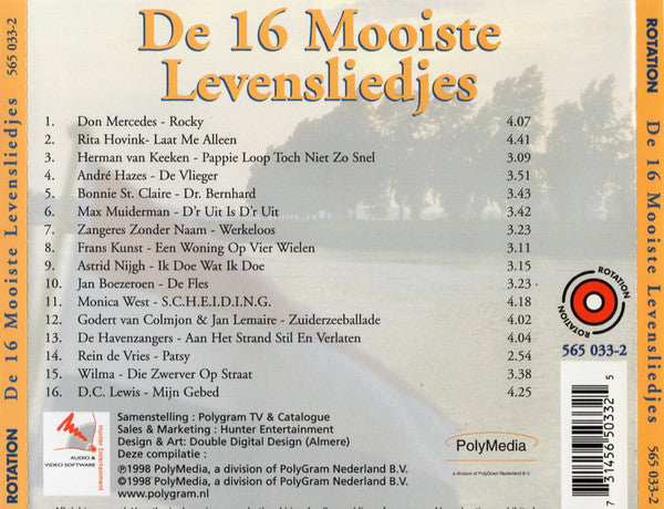 Various : De 16 Mooiste Levensliedjes (CD, Comp)