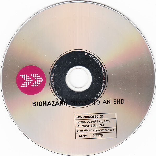 Biohazard : Means To An End (CD, Album, Promo)