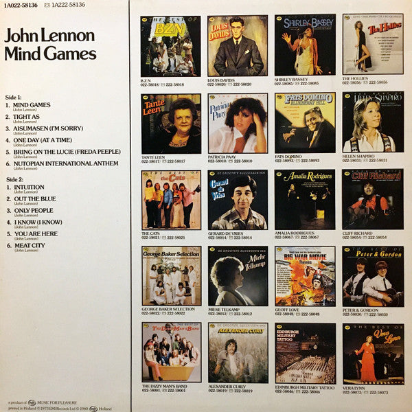 John Lennon : Mind Games (LP, Album, RE)