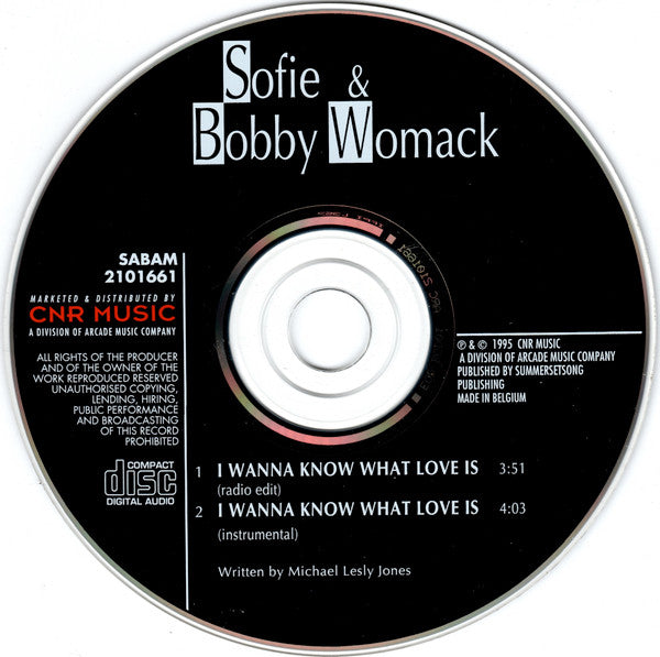 Sofie & Bobby Womack : I Wanna Know What Love Is (CD, Single)