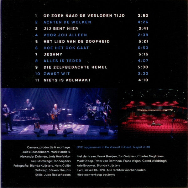 Frank Boeijen : Vooruit, Gent 6 April / 2018 (Theatertournee Live) (DVD-V, Promo)