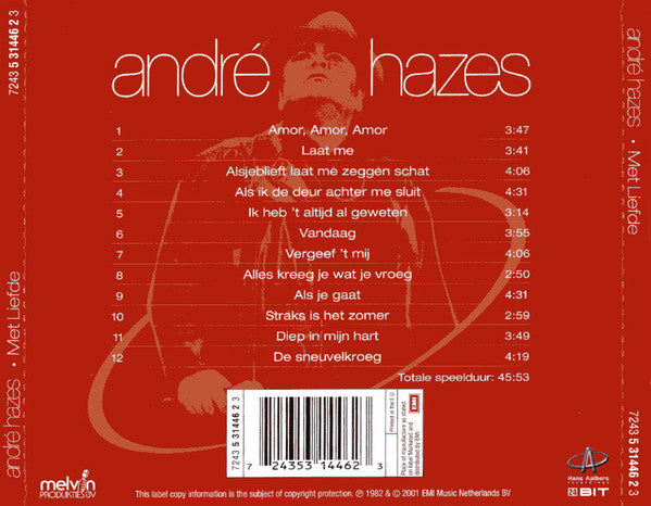 André Hazes : Met Liefde (CD, Album, RE, RM)