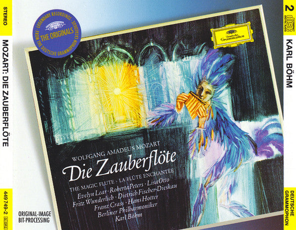 Wolfgang Amadeus Mozart - Evelyn Lear · Roberta Peters · Lisa Otto · Fritz Wunderlich · Dietrich Fischer-Dieskau · Franz Crass · Hans Hotter · Berliner Philharmoniker, Karl Böhm : Die Zauberflöte = The Magic Flute = La Flute Enchantée (2xCD, Album, RE, RM)