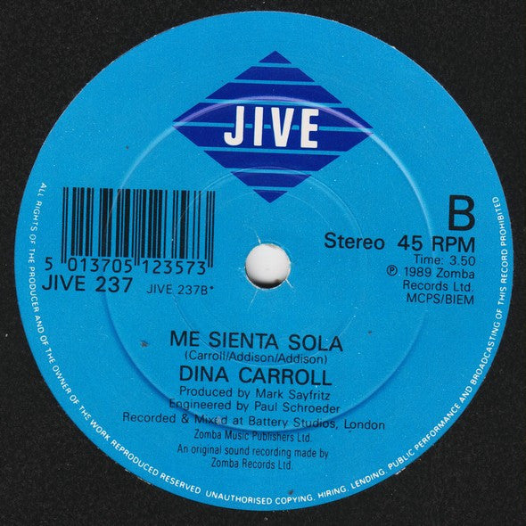 Dina Carroll : Walk On By (7", Single)