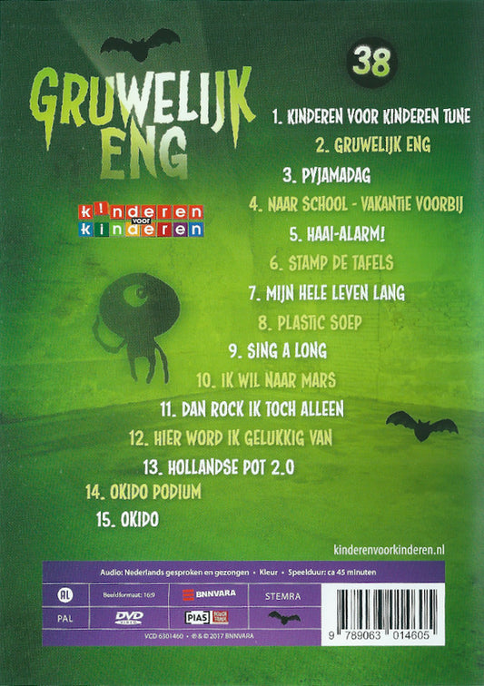 Kinderen Voor Kinderen : 38 - Gruwelijk Eng - Live In Concert 2017 (DVD-V, PAL)