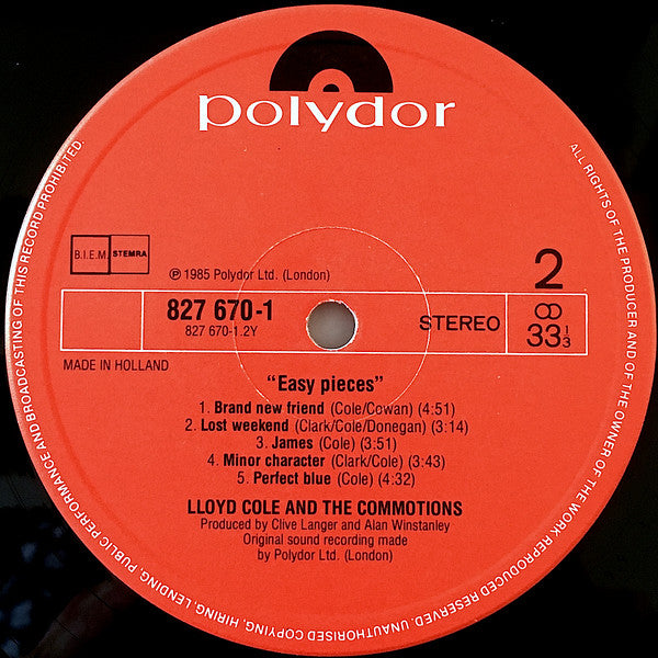 Lloyd Cole & The Commotions : Easy Pieces (LP, Album)
