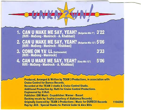 Unknown (16) : Can U Make Me Say, Yeah? (CD, Maxi)