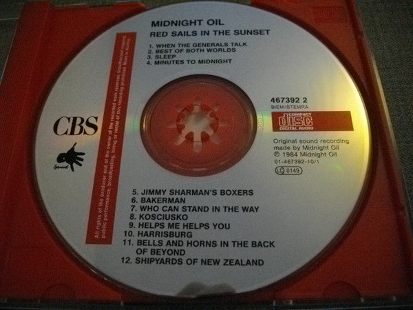 Midnight Oil : Red Sails In The Sunset (CD, Album, RE, RP)