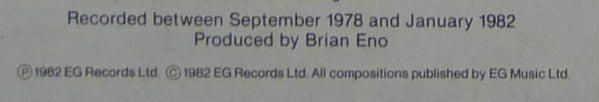 Brian Eno : Ambient 4 (On Land) (LP, Album)
