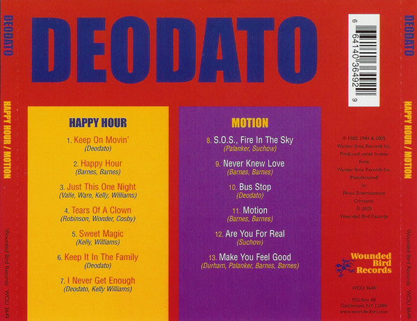 Eumir Deodato : Happy Hour / Motion (CD, Comp)