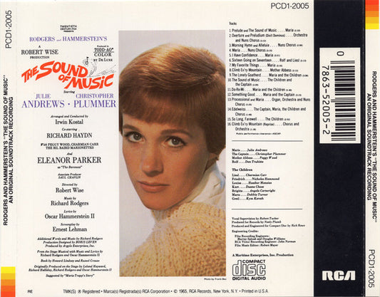 Rodgers & Hammerstein Starring Julie Andrews - Christopher Plummer Conducted By Irwin Kostal : The Sound Of Music (An Original Soundtrack Recording) (CD, Album, RE, RM)