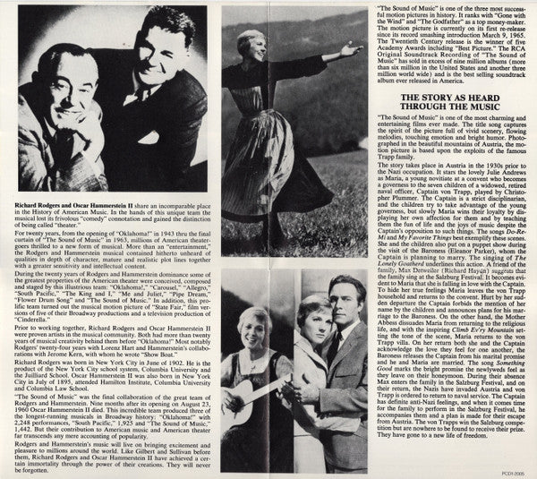 Rodgers & Hammerstein Starring Julie Andrews - Christopher Plummer Conducted By Irwin Kostal : The Sound Of Music (An Original Soundtrack Recording) (CD, Album, RE, RM)