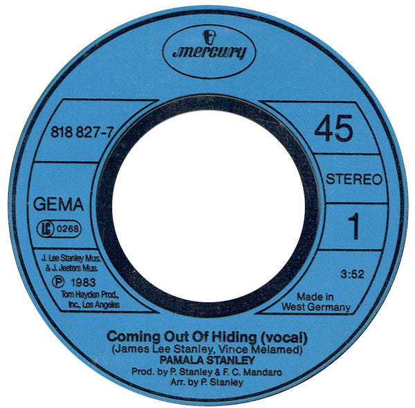 Pamala Stanley : Coming Out Of Hiding (7", Single)