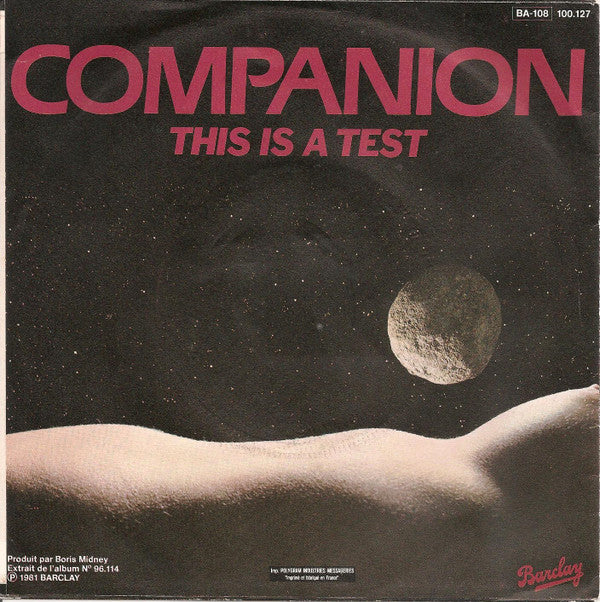 Companion (2) : This Is A Test (7", Single)