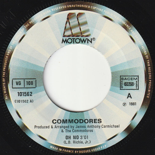 Commodores : Oh No (7", Single)