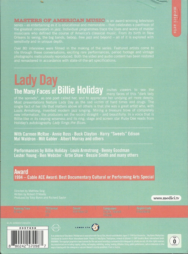 Billie Holiday : Lady Day - The Many Faces Of Billie Holiday (DVD-V, Ltd, RE)