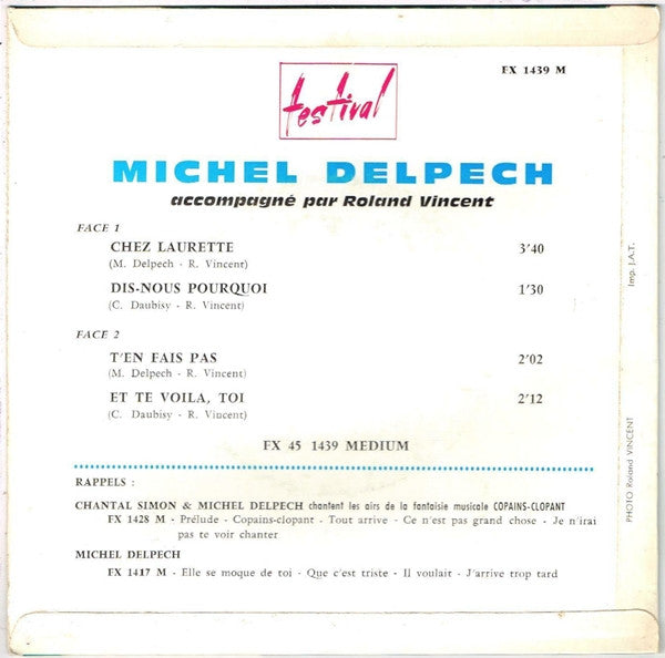 Michel Delpech : Chez Laurette (7", EP)