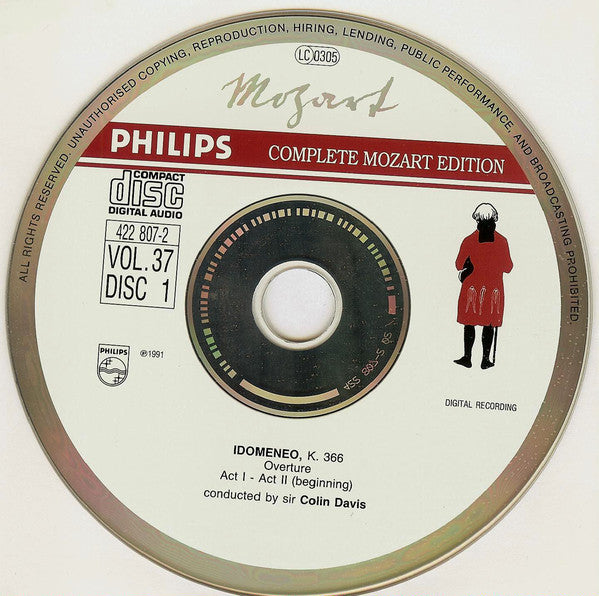 Wolfgang Amadeus Mozart : Idomeneo (3xCD, Album + Box, Sli)