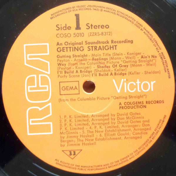 Ronald Stein : Getting Straight (An Original Soundtrack Recording) (LP)