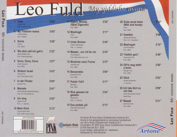 Leo Fuld : My Yiddishe Mama     (CD, Comp)