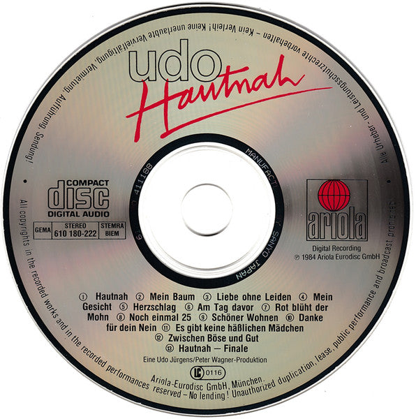 Udo Jürgens : Hautnah (CD, Album)