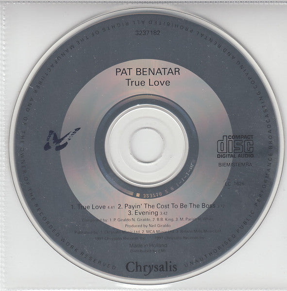 Pat Benatar : True Love (CD, Single)