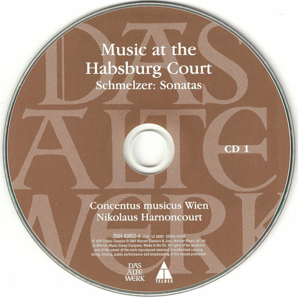 Schmelzer* · Fux* – Concentus Musicus Wien, Nikolaus Harnoncourt : Music At The Habsburg Court (2xCD, Comp)