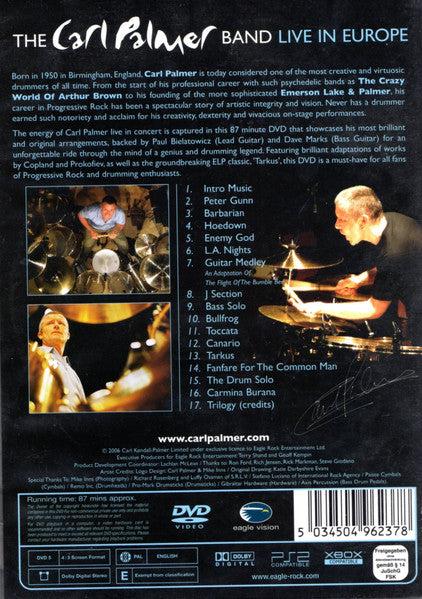 Carl Palmer Band : Live In Europe (DVD-V, PAL)