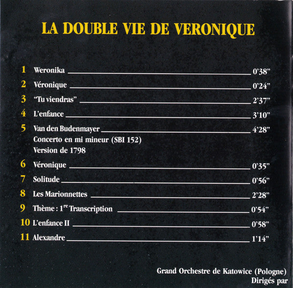 Zbigniew Preisner : La Double Vie De Véronique = The Double Life Of Veronika (Original Motion Picture Sound Track) (CD, Album)
