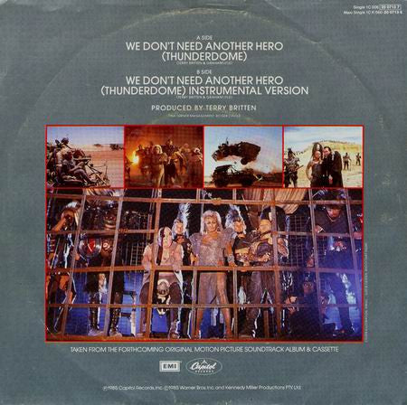 Tina Turner : We Don't Need Another Hero (Thunderdome) (7", Single)