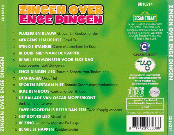 Sesamstraat : Zingen Over Enge Dingen (CD)