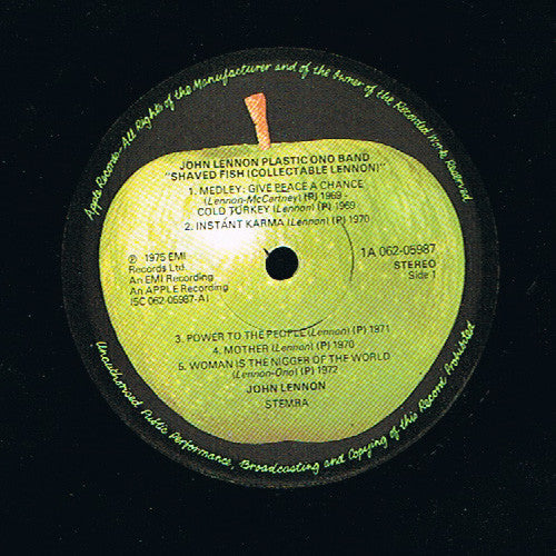 John Lennon & The Plastic Ono Band : Shaved Fish (LP, Comp, RE)