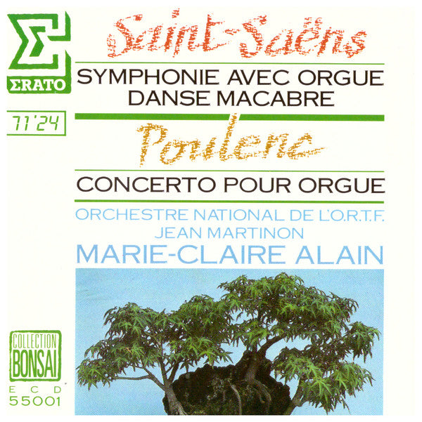 Camille Saint-Saëns, Francis Poulenc - Orchestre National De L'ORTF, Jean Martinon, Marie-Claire Alain : Saint-Saëns: Symphonie Avec Orgue · Danse Macabre · Poulenc: Concerto Pour Orgue (CD, Album, Comp)