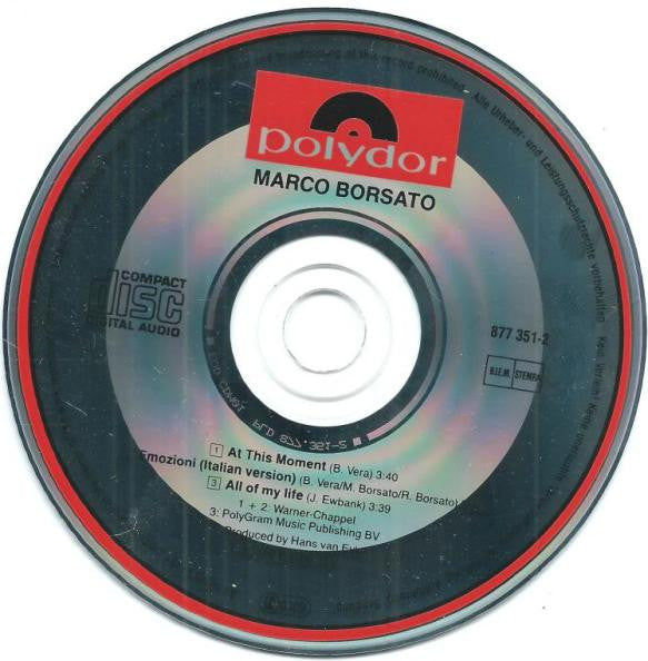 Marco Borsato : At This Moment / Emozioni (CD, Maxi)