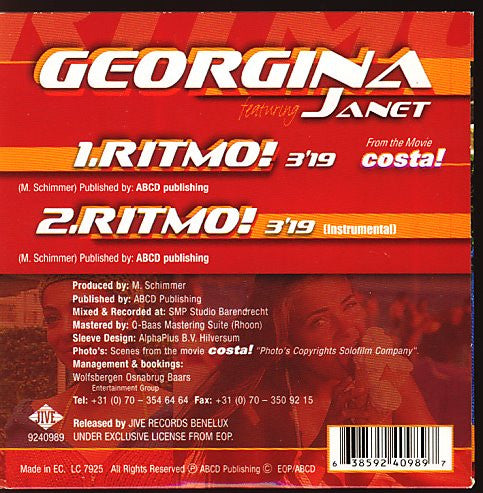 Georgina Featuring Janet (5) : Ritmo! (CD, Single, Car)