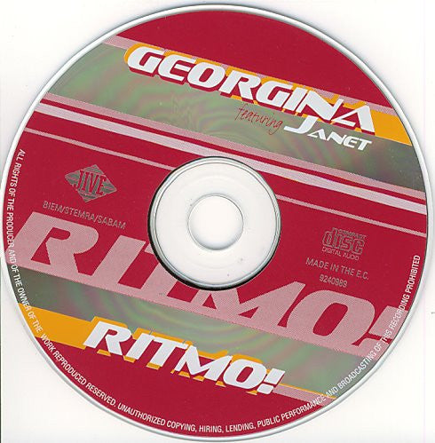 Georgina Featuring Janet (5) : Ritmo! (CD, Single, Car)